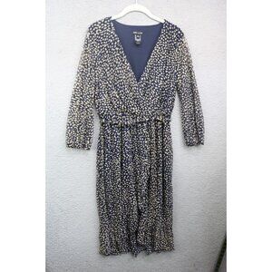 Kate & Lily 3/4 Sheer Mesh Sleeve Midi Dress-Size 8-Whimsigoth-Soft-Belted-Lined